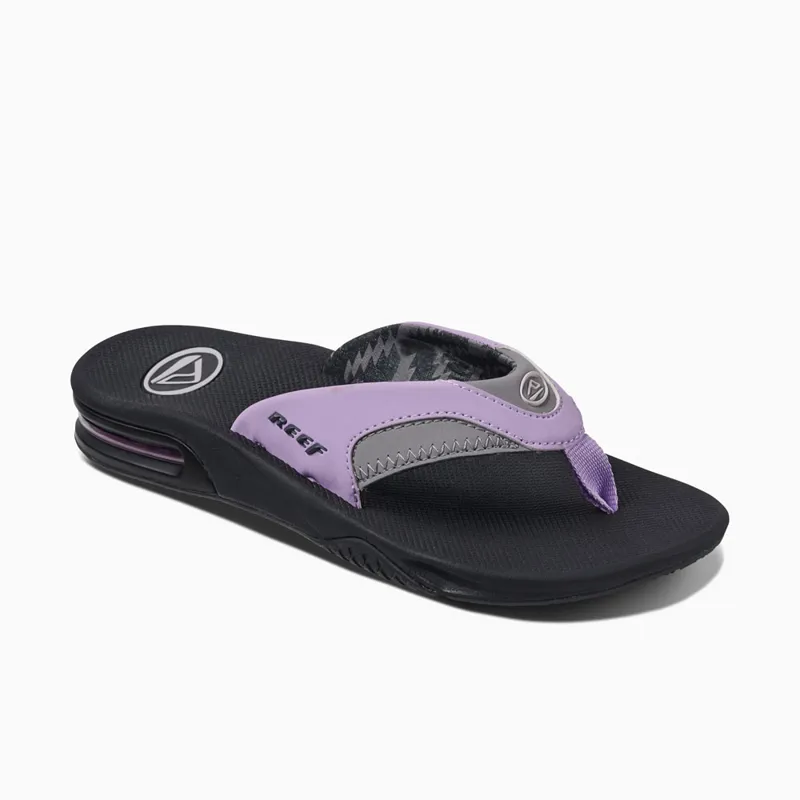 Reef Fanning Womens Grey/Purple Flip Flops-1